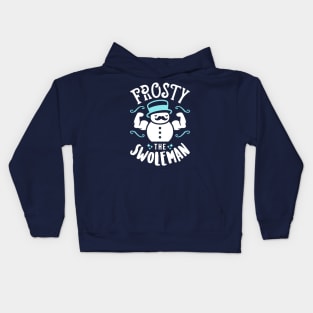 Frosty The Swoleman (Funny Christmas Gym Fitness) Kids Hoodie